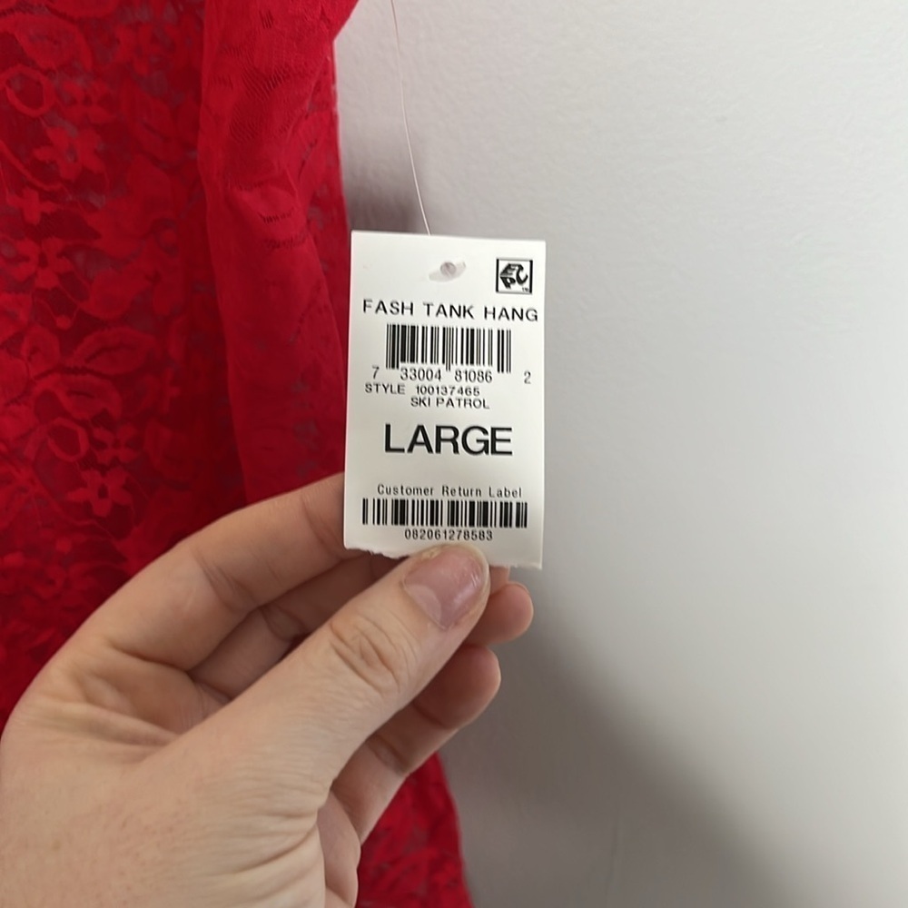 Women’s Large INC International Concepts Red Tank Top Lingerie - Picture 2 of 3